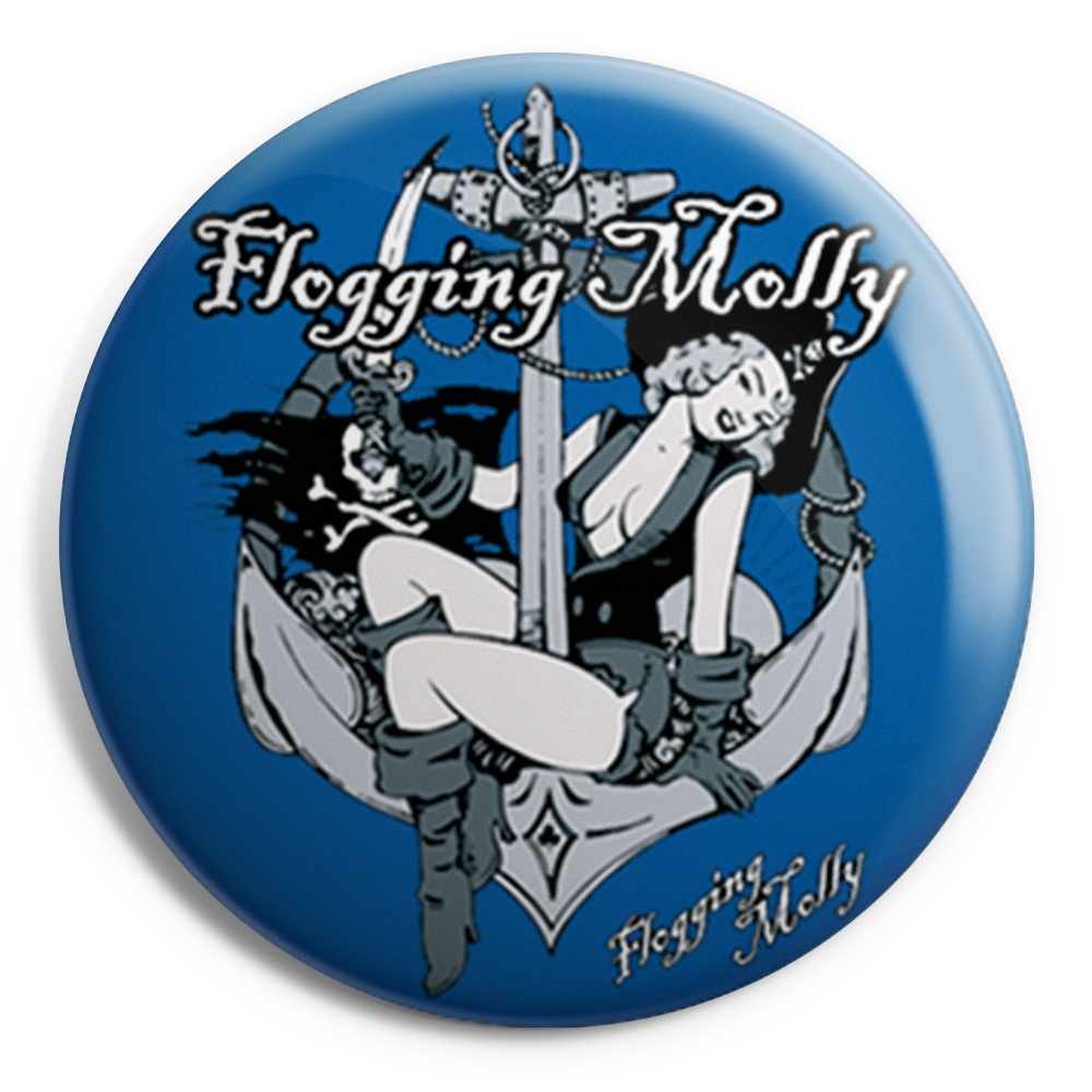 Flogging Molly Anchor Girl Button Badge