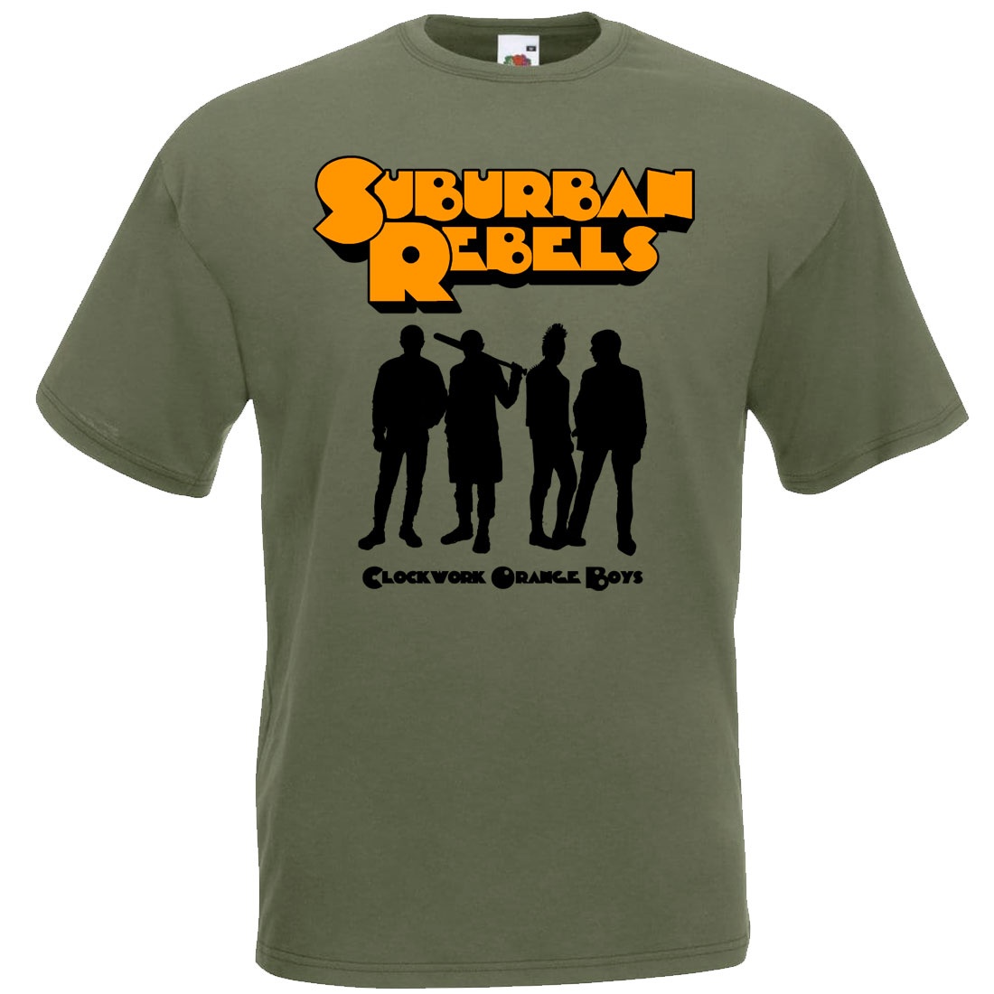 SUBURBAN REBELS Olive Boys Clockwork Orange Tshirt in green